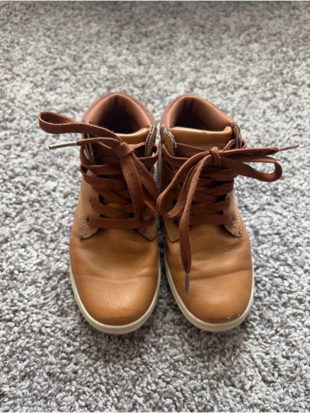 Perry Ellis Portfolio Kids Brown High-Top Sneakers